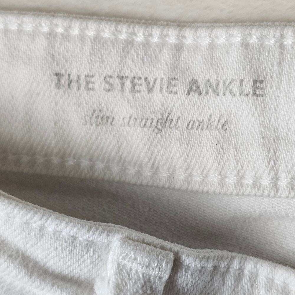 AG Adriano Goldschmied Jeans womens 30R White USA stevie ankle - Picture 8 of 12